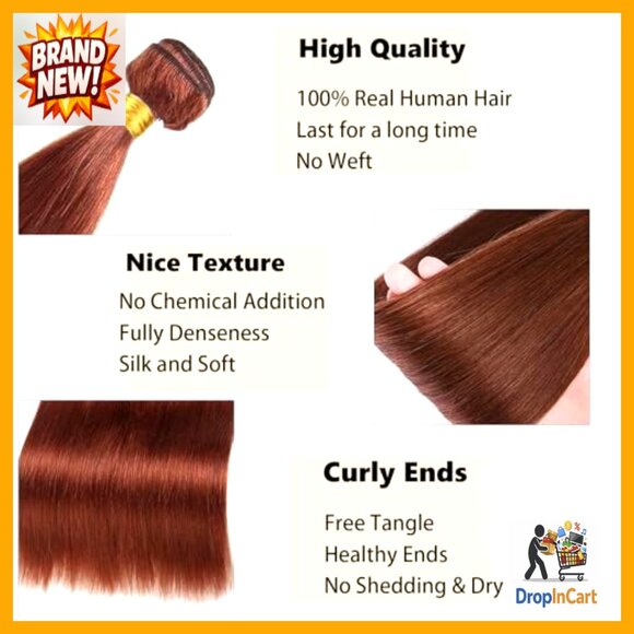 Straight Human Hair Extensions 14 16 18 Inch Bundles Boho Braids No Weft